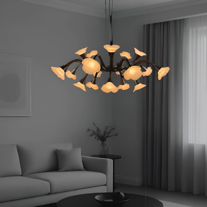 لوستر فلزی مدرن گل